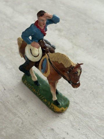 Figure - cowboy a cheval eclaireur durso très rare no durso, Nieuw