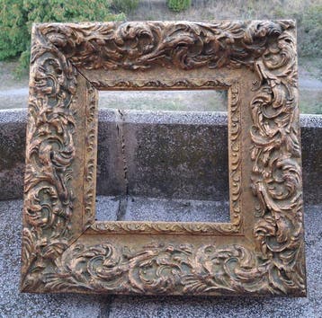Cadre - Bois, Plâtre - 45 × 45 cm, Antiquités & Art