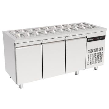 Saladette | 421L | RVS | 3 Deuren (1/1 GN) | Boven 20x 1/4, Verzenden, Nieuw in verpakking