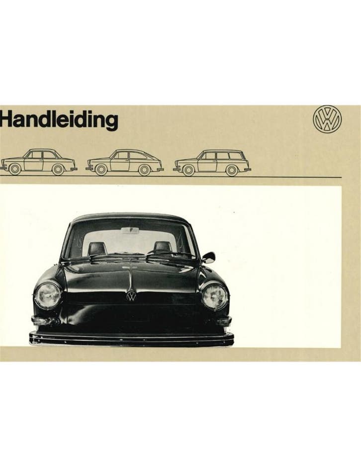 1971 VOLKSWAGEN 1600 INSTRUCTIEBOEKJE NEDERLANDS, Auto diversen, Handleidingen en Instructieboekjes