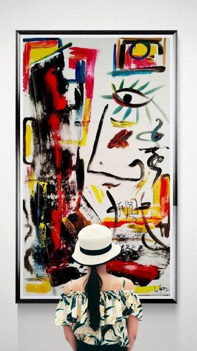 Luc Mora - Miss abstract dream - XXL, Antiquités & Art, Art | Objets design