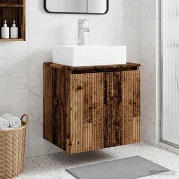 vidaXL Wandgemonteerde wastafel van een meubel Oud hout, Verzenden, Nieuw