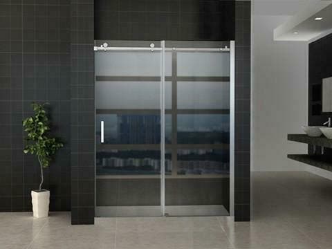 schuifbare nisdeur 2-d. 1600x2000 chr.8mm NANO, Huis en Inrichting, Badkamer | Badkamermeubels, Ophalen of Verzenden