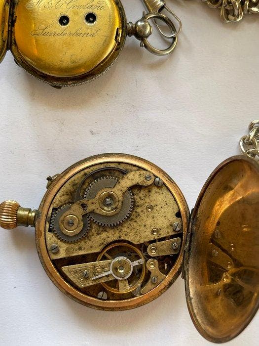 Klok - Verzilverd, Metaal - 1930-1940, Antiek en Kunst, Antiek | Klokken