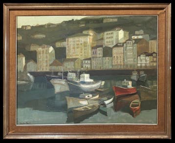 Luis Martínez Delgado (1933) - Vue du Port de Ondárroa