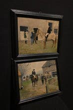 Britse school (XX) - Coppia di scene equestri