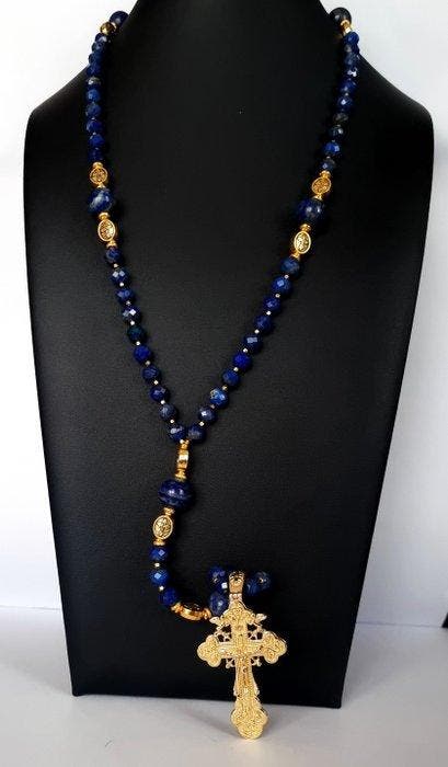 Lapis lazuli - Rozenkrans van de Hemelse Koningschap –, Antiquités & Art, Antiquités | Livres & Manuscrits