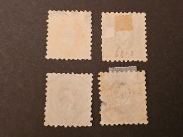 Zwitserland - CH 1888 Helvetia staande 66B-67B / 70B-71B SBK, Gestempeld