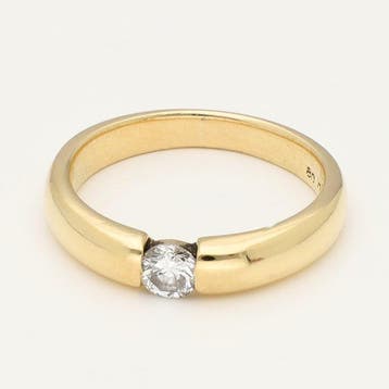 Ring - 18 karaat Geel goud Diamant (Natuurlijk), Nieuw