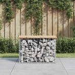 vidaXL Tuinbank schanskorfontwerp 63x31,5x42 cm massief, Verzenden, Nieuw