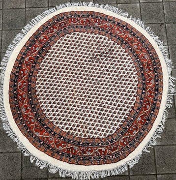 Vintage Tabriz Rond - gereinigd- handgeknoopt - wol - Tapijt, Maison & Meubles