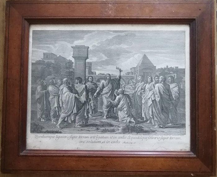 Nicolas Poussin, daprès par Benoît Audran lAîné, Antiquités & Art, Antiquités | Autres Antiquités
