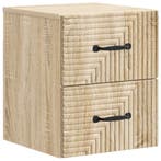 vidaXL Muurbevestigde Nachttafel Sonoma Eiken 34,5 x 33 x 40, Huis en Inrichting, Slaapkamer | Nachtkastjes, Verzenden, Nieuw