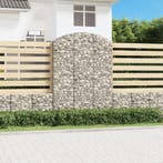 vidaXL Schanskorf gewelfd 150x30x200/220 cm gegalvaniseerd, Tuin en Terras, Verzenden, Nieuw