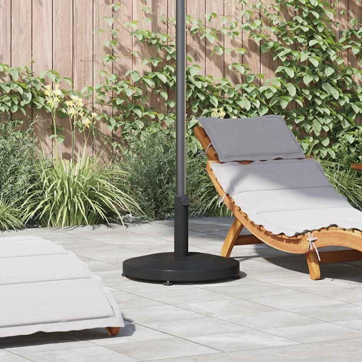 vidaXL Parasolvoet Zwart 48 x 48 x 32 cm, Jardin & Terrasse, Parasols, Envoi