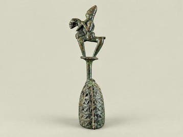 Functional Bell with Rider Figure - Beeld - Dogon - Mali