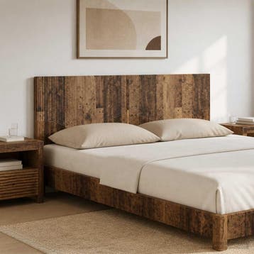vidaXL Wandgemonteerd Hoofdbord HOORN Oud hout Bewerkt hout, Verzenden