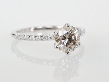 Bague de fiançailles - 14 carats Or blanc - 1.03ct. tw.