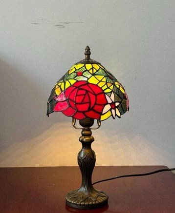 Lamp - Glas - Tiffany-stijl rozenlamp