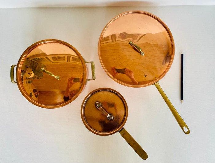 Braadpan (3) - Koper, Antiek en Kunst, Curiosa en Brocante