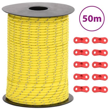 vidaXL Tentscheerlijn met reflecterende strips en spanners, Caravans en Kamperen, Tentaccessoires, Verzenden, Nieuw