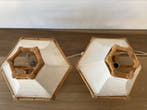 Lampe de table de chevet (2) - Bambou, Coton - Paire de