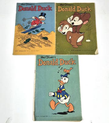 Vintage Donald Duck weekbladen 1972 – nr. 8, 10 en 15 (set, Verzamelen, Verzenden