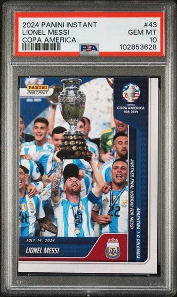 Lionel Messi - 2024 Panini Instant American Cup #43 - PSA 10, Nieuw
