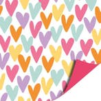3m Cadeaupapier hartjesregen (Cadeaupapier 3M, Inpakpapier), Ophalen of Verzenden, Nieuw
