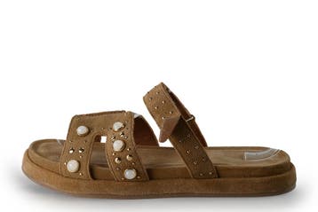 Manfield Muiltjes in maat 41 Cognac, Overige kleuren, Verzenden, Zo goed als nieuw, Manfield