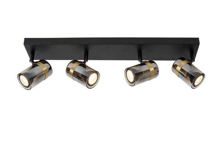 Lucide UPTON - Plafondspot - 4xGU10 - Fumé, Maison & Meubles, Lampes | Spots, Envoi