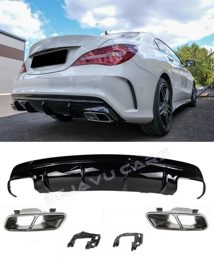Facelift CLA45 AMG Look Diffuser voor Mercedes Benz CLA-Klas, Auto diversen, Tuning en Styling, Ophalen of Verzenden