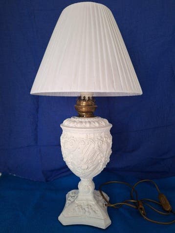 Tafellamp - antinonio - Geblekte Liberty-stijl, Antiek en Kunst, Curiosa en Brocante