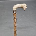 Wandelstok - Hoorn, Hout - H : 84 cm, Antiek en Kunst