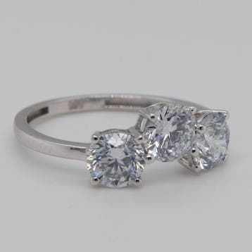 Zonder minimumprijs - Ring - 14 karaat Witgoud - 2.13ct. tw., Nieuw