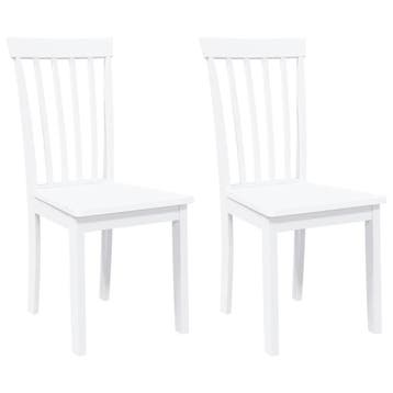 Eetkamerstoelen (2 stuks) - Stijlvol wit & ergonomisch -..., Gebruikt, Twee, Verzenden, Wit