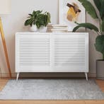 vidaXL Kastdeuren met lamellen 2 st 61,5x59,4 cm grenenhout, Verzenden, Nieuw