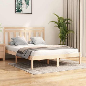 vidaXL Bedframe massief hout 160x200 cm, Verzenden