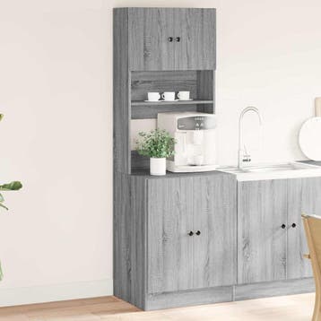 vidaXL Keukenkast 60x50x180 cm bewerkt hout grijs sonoma, Verzenden, Nieuw