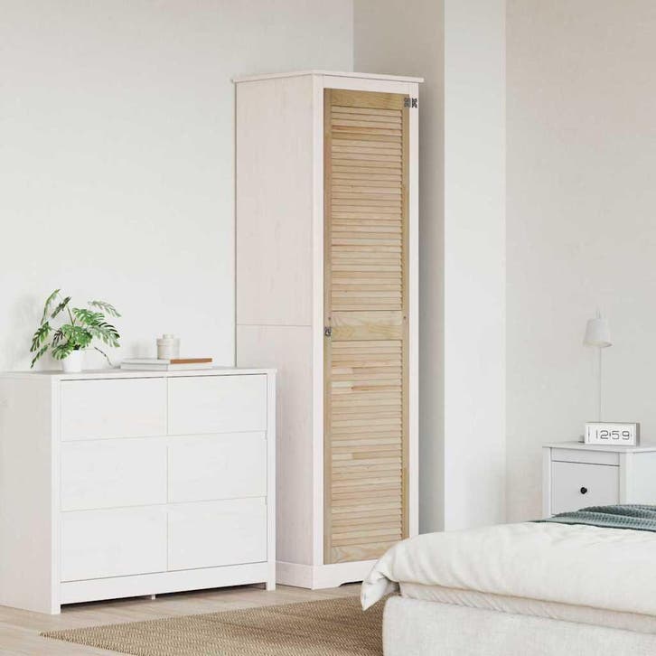 vidaXL Kastdeur Naturel 201 x 2,1 x 49,5 cm Massief, Doe-het-zelf en Bouw, Hang- en Sluitwerk, Nieuw, Verzenden