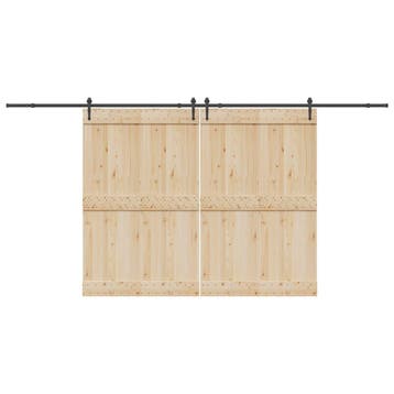 vidaXL Doos met onderdelen voor schuifdeur 427 cm staal, Verzenden, Nieuw