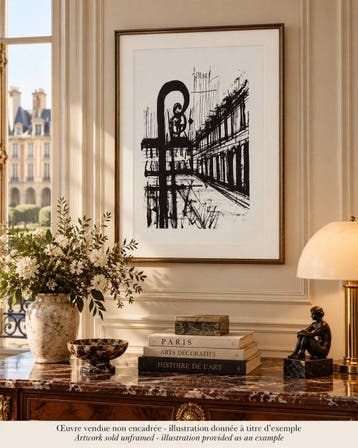 Bernard Buffet (1928-1999) - Paris : Place des Vosges, Antiquités & Art