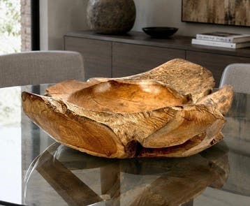 Bad - Hout - Sculpturaal en decoratief - 50 cm