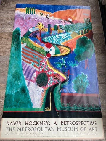 David Hockney, after - Nichols Canyon - Original Exhibition