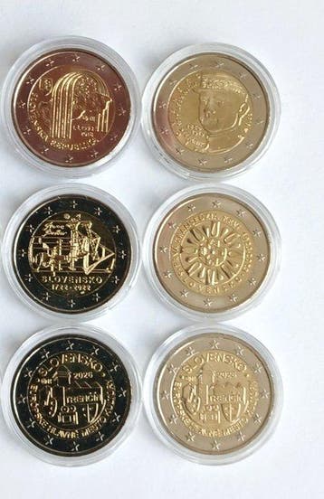 Slowakije. 2 Euro 2015/2026 (15 coins) (Zonder minimumprijs)