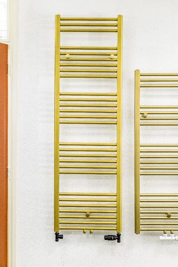 160x60 cm - 1072 Watt - Oppio Handdoekradiator - Goud (RAL, Ophalen of Verzenden, Nieuw