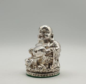Buddha rivestito in Argento 800 - Beeldje - .800 zilver,