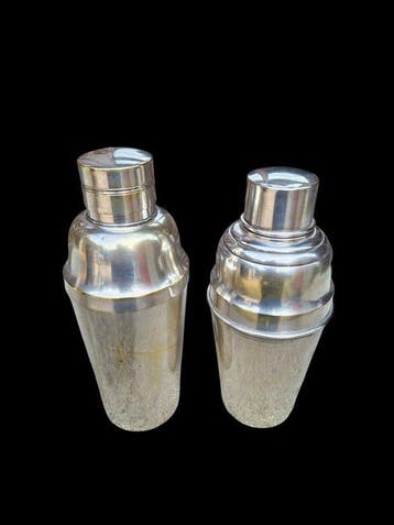 Cocktailshaker (2) - Verzilverd - Shaker met zilverkleurig