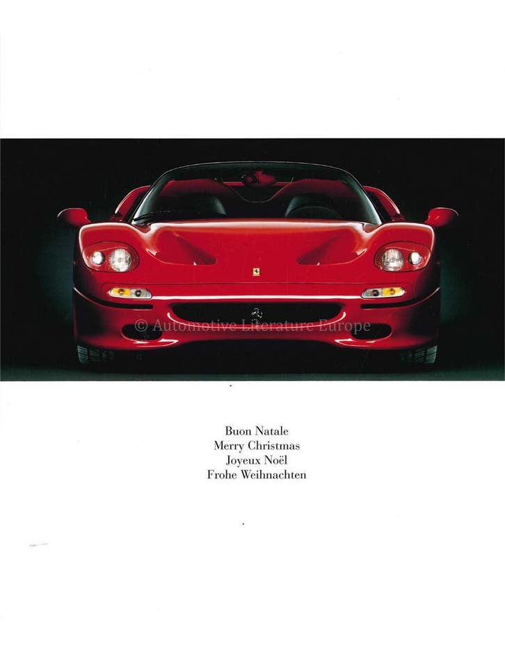 1995 FERRARI F50 KERSTKAART, Boeken, Auto's | Folders en Tijdschriften