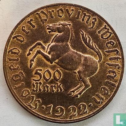 Westfalen 500 mark 1922 Freiherr vom Stein, Postzegels en Munten, Munten | Europa | Niet-Euromunten, Losse munt, Overige landen